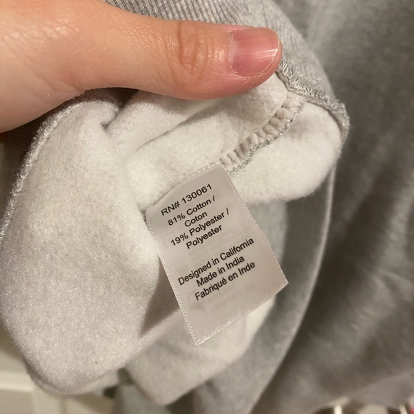 L*Space Gray Sweatshirt with Lace Floral Design - Picture 5 of 5